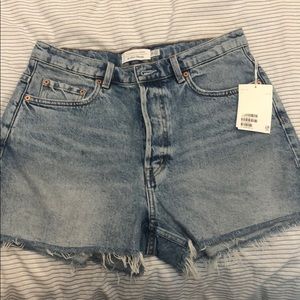 New with tags high rise jean shorts